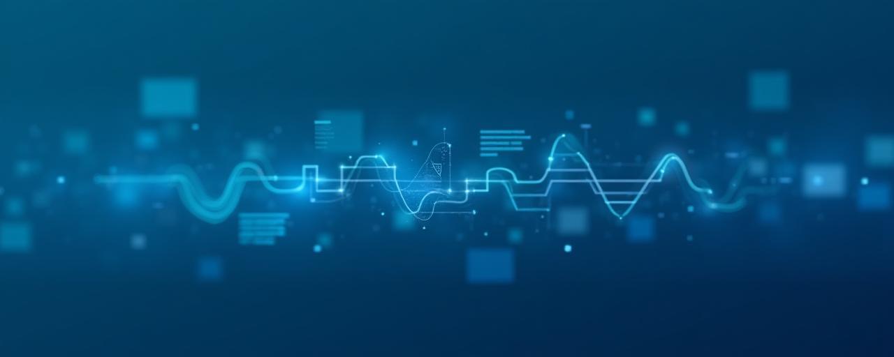 Abstraktes Business-Flow-Diagramm, das Prozessoptimierung symbolisiert